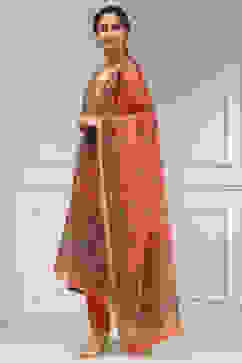 Black Viscose Rayon Digital Print Unstitched Suit Set image number 4