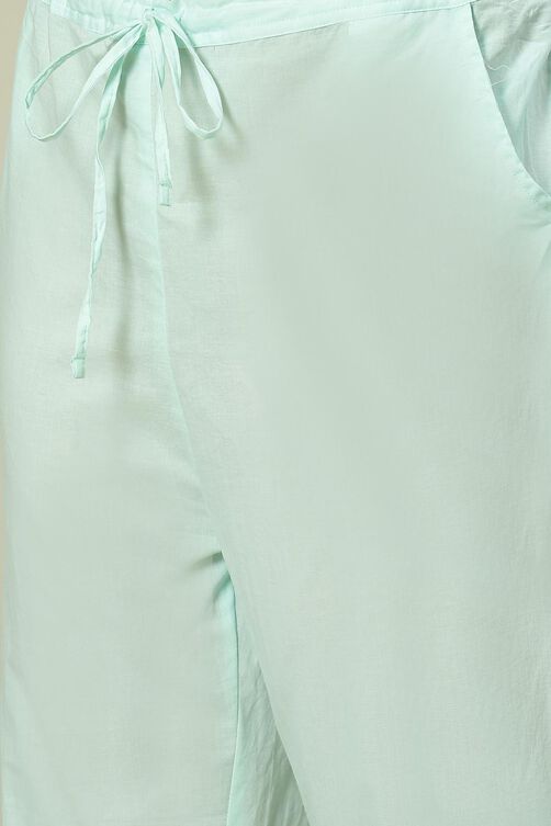 Soft Mint Relaxed Kurta Relaxed Pants Suit Set image number 2