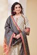 Beige Cotton Straight Suit Set image number 6