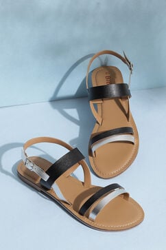 Silver Pu Sandals image number 0