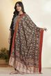Black Chennur Silk Printed Dupatta image number 3