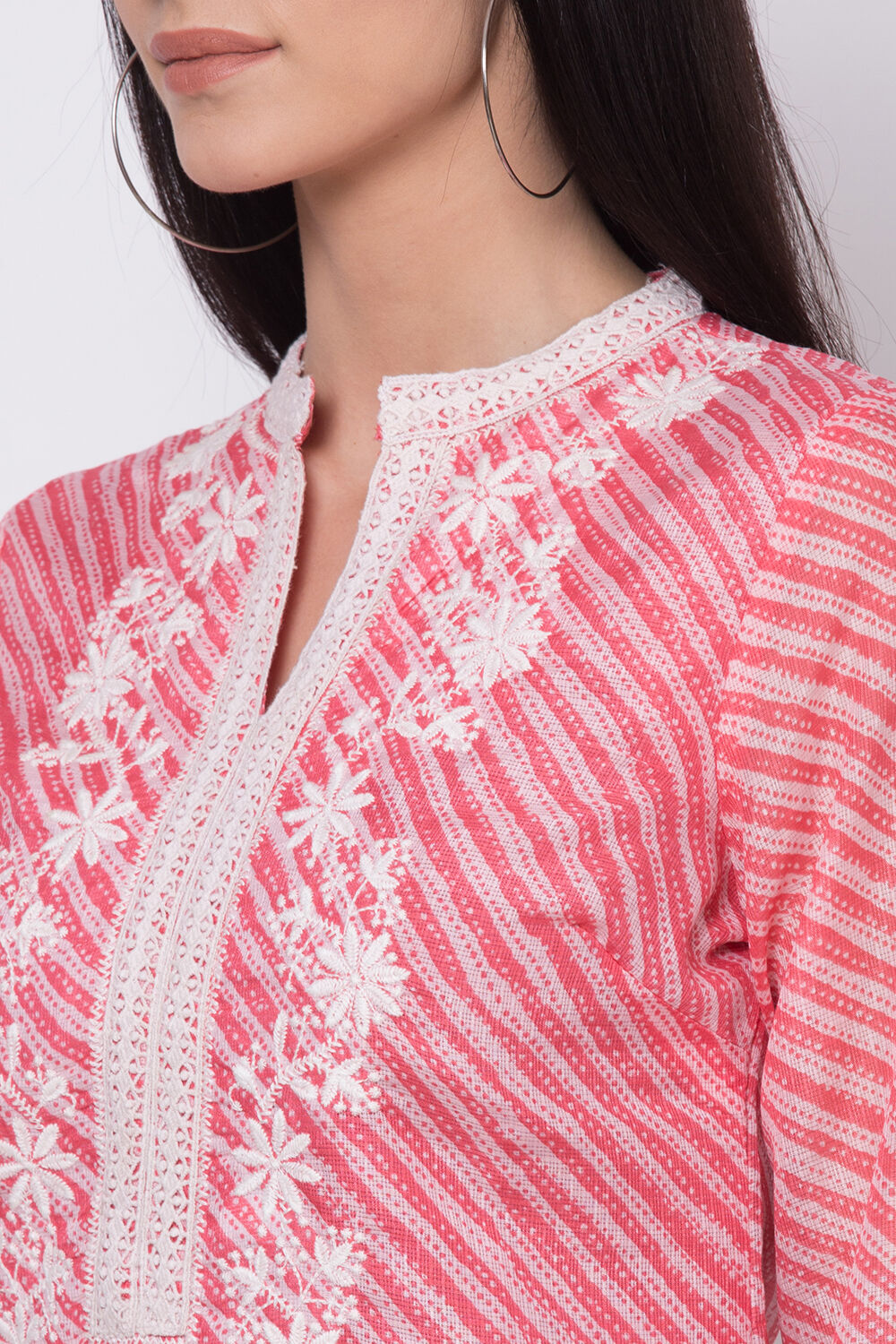 Peach Straight Kurta image number 1