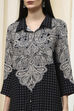 Black Viscose Rayon Straight Tunic image number 1