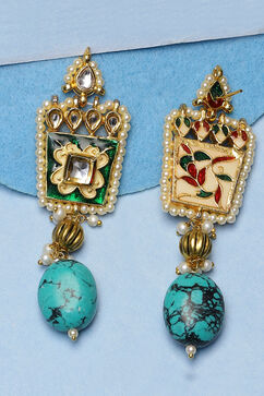 Turquoise Stone Earrings image number 2
