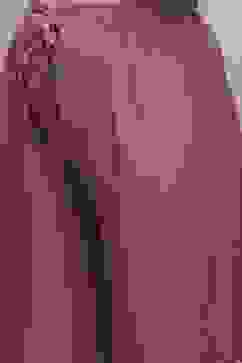 Beige Mul Chanderi Blend Hand Embroidered Unstitched Suit Set image number 3