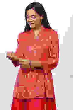 Fuchsia Rayon 2 Piece Set image number 1