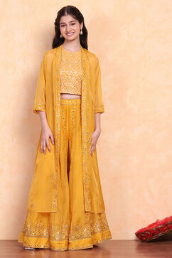 Yellow Polyester Set image number 7