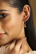 Gold Plated Brass Drop Earrings image number 3