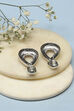 Navy Blue Brass Earrings image number 2