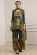 Green Viscose Printed Sharara Suit Set image number 6