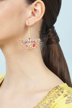 Peach Alloy Earrings image number 1