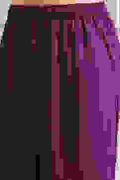 Purple Polyseter Blend Straight Printed Fusion Set image number 2