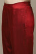 Maroon Viscose Yarndyed Narrow Pant image number 1