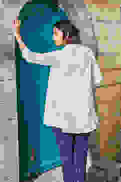 White Cotton Straight Shirt image number 3