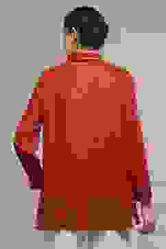 Red Viscose Rayon A-Line Printed Top image number 3