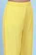 Yellow Cotton Solid Kalidar Suit Set image number 2