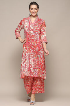 Fuschia Pink Viscose Straight Kurta Set image number 6