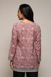 Rose Pink Polyester Straight Printed Kurti image number 4