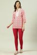 Camel Cotton Blend Solid Churidar image number 5
