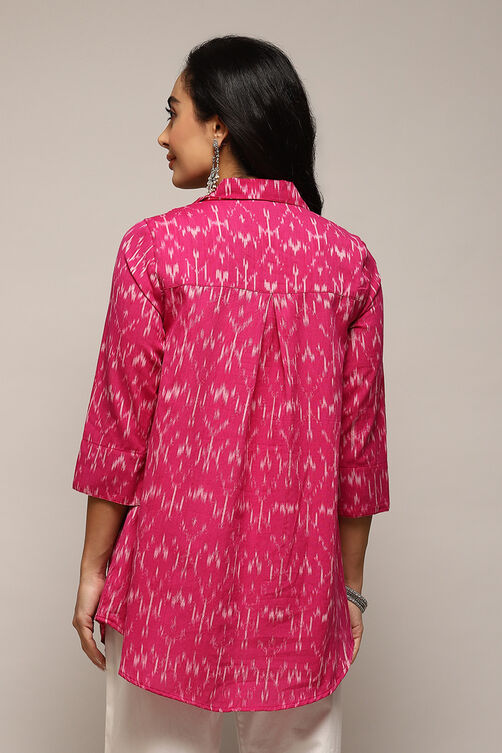 Cham Blue Ikat Straight Yarndyed Shirt image number 4