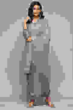 Sage Green Cotton Blend Straight Kurta Pants Suit Set image number 7