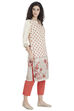 Cream Straight Rayon Printed Kurta image number 3