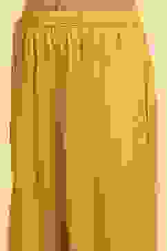 Yellow Viscose Blend Printed Straight Kurta Pants Set image number 2