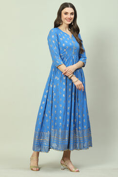 Blue Cotton Dress image number 0