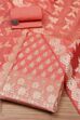 Blue Cotton Printed Embroidered Unstitched Suit Set image number 0