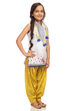 Off White And Yellow Straight Cotton Kurta Patiyala Salwar Suit Set image number 3
