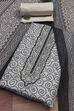 Blue Cotton Printed Embroidered Unstitched Suit Set image number 0