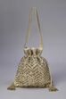 Gold Fabric Potli Bag image number 1