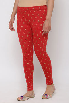 Terracotta Cotton Leggings image number 2