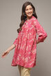 Pink LIVA Printed Kurti image number 3