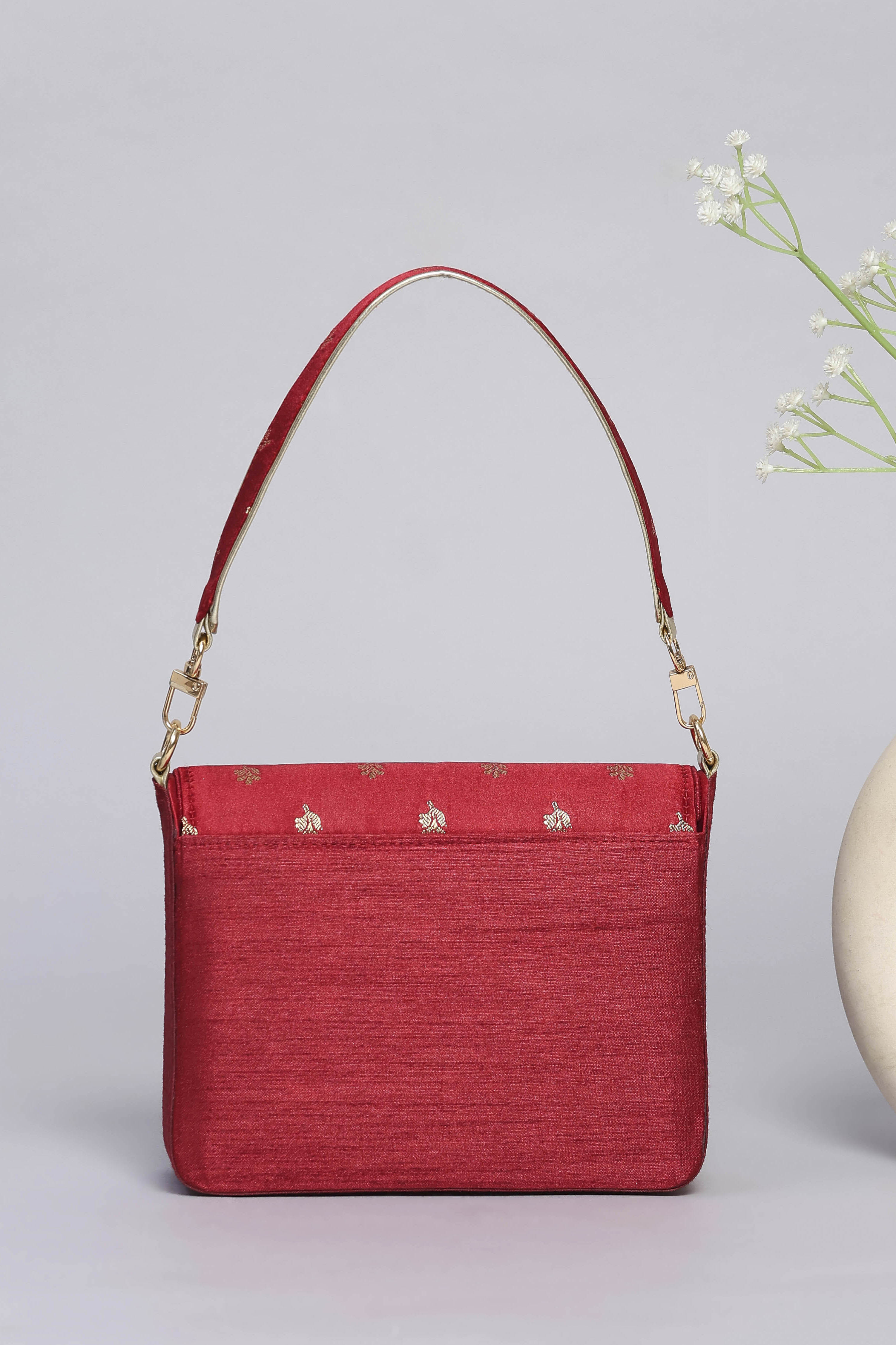 Red Polycotton Clutch image number 5