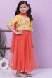 Yellow Orange Cotton Lycra Lehenga Set image number 6