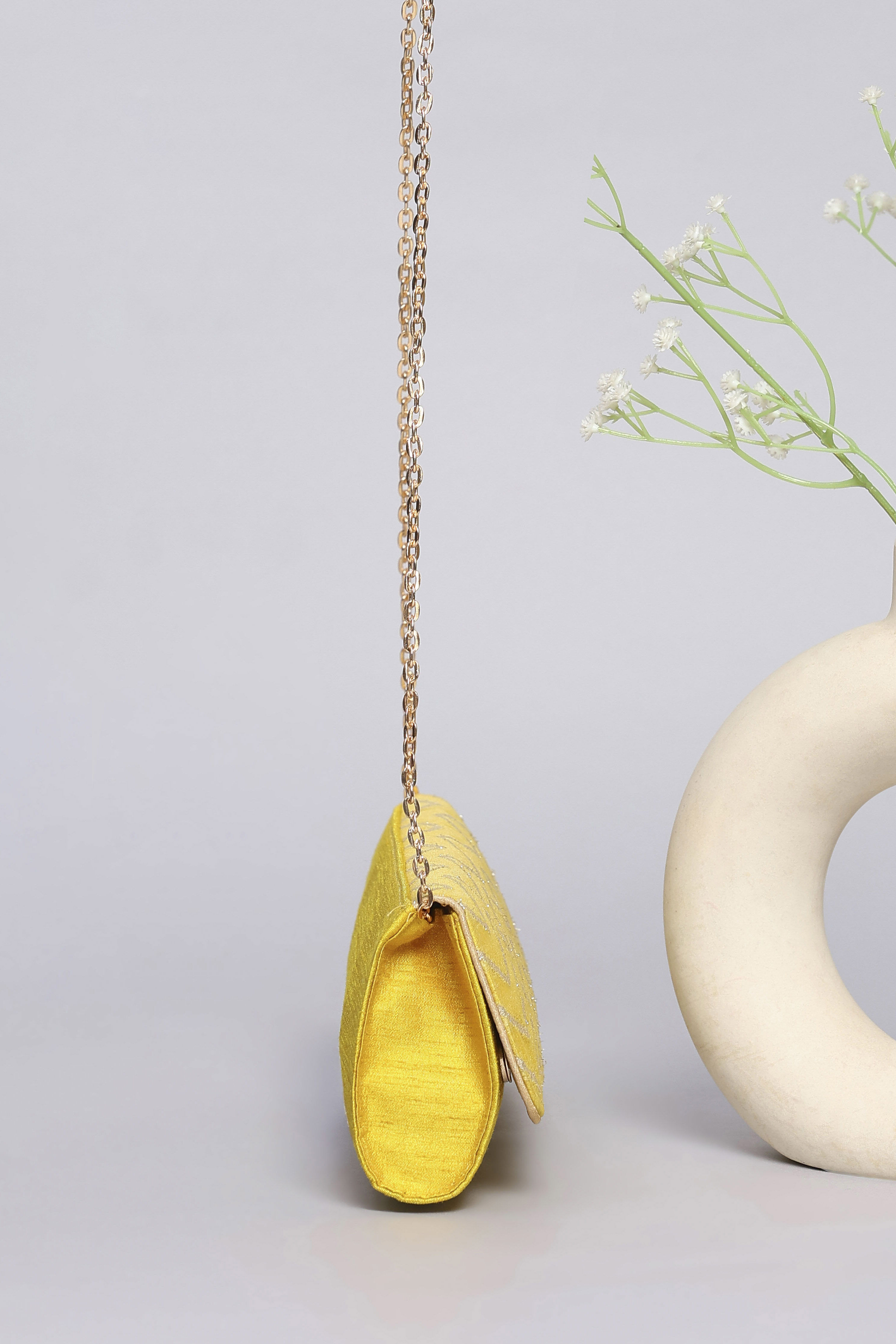 Yellow Polycotton Handbag image number 3