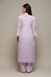 Lavendar Cotton Blend Printed Unstitched Suit Set image number 5