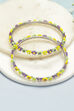 Purple Yellow Green Metal & Beads Kids Bangles image number 0