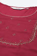 Red Art Silk Kurta image number 1