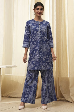 Indigo Pure Cotton Floral Co-ord Set image number 6