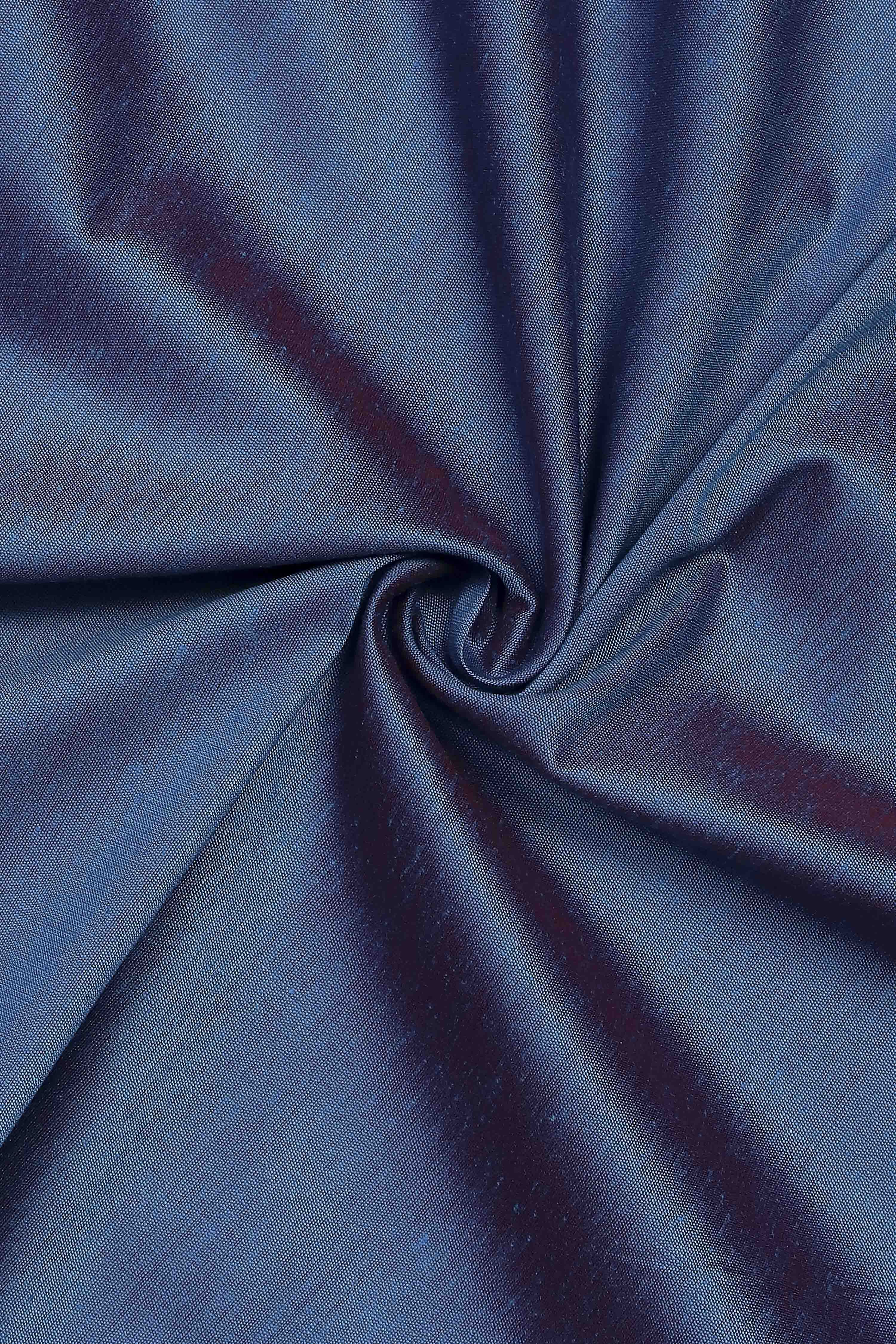 Blue Cotton Jamdani Unstitched Suit Set image number 2