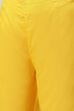 Yellow Printed Viscose A-Line Kurta Slim Pant Suit Set image number 2
