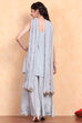 Pastel Blue Polyester A-line Suit Set image number 5
