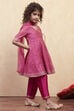 White Polyester Anarkali Suit Set image number 5