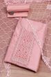 Beige Chanderi  Embroidered Unstitched Suit Set image number 0