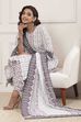Grey Cotton Printed Straight Suit Set