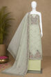 Teal Kota Cotton Neck Embroidered Unstitched Suit Set image number 4