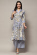 Blue Viscose Straight Kurta Set image number 5