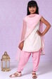 Cream Art Silk Straight Kurta Salwar Suit Set